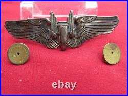 WW2 US ARMY AIR FORCE AERIAL GUNNER WING STERLING AAF Clutch back 3 inch #11