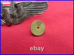 WW2 US ARMY AIR FORCE AERIAL GUNNER WING STERLING AAF Clutch back 3 inch #11