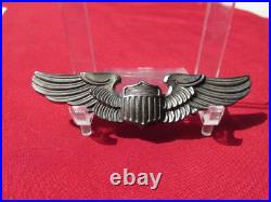 WW2 US ARMY AIR FORCE PILOT WING STERLING AAF PIN back 3 inch wing 5 amico