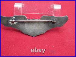 WW2 US ARMY AIR FORCE Service PILOT WING AAF PIN back 3 inch #16 sterling LGB
