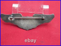 WW2 US ARMY AIR FORCE Service PILOT WING AAF PIN back 3 inch #16 sterling LGB