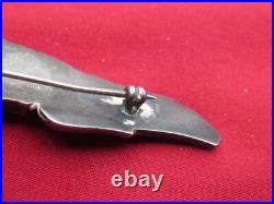 WW2 US ARMY AIR FORCE Service PILOT WING AAF PIN back 3 inch #16 sterling LGB