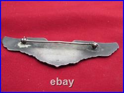 WW2 US ARMY AIR FORCE Service PILOT WING AAF PIN back 3 inch #16 sterling LGB