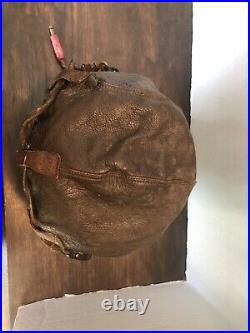 WW2 US ARMY AIR FORCE Type A-11 Leather Flight Helmet Skull Cap WIRED NICE Large