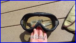 WW2 US Army AIR FORCE B-8 Flight Flying Goggles COMPLETE with Lenses No. 1065