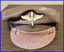 WW2 US Army Air Corp Force Cadet Dress Uniform Jacket Crusher Visor Cap