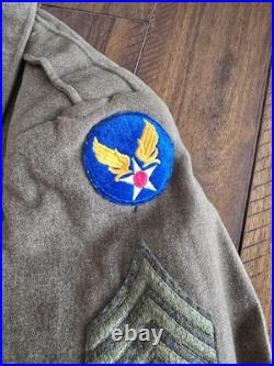 WW2 US Army Air Corps Air Force Uniform Patches Ribbons Coat Pants Belt 1944