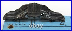 WW2 US Army Air Corps Force 2 Pilot Wings Sterling Silver Pinback