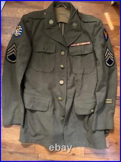 WW2 US Army Air Force 5th Air Force uniform Coat with laundry Mark ID