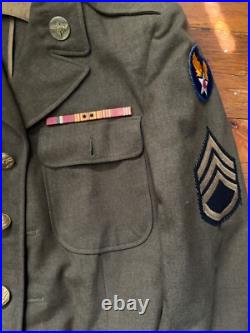 WW2 US Army Air Force 5th Air Force uniform Coat with laundry Mark ID
