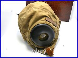 WW2 US Army Air Force AN-H15 Bates Shoe Co. Cloth Flying Helmet Size Med