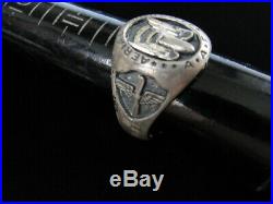 WW2 US Army Air Force Aerial Gunner's Sterling Silver Ring Size 12.5