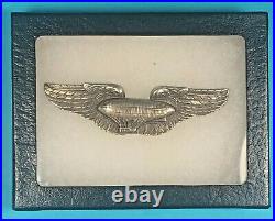 WW2, US Army Air Force, Air Ship Pilot Wing, Kinney, 3 Pinback, Exc. + Cond