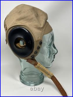 WW2 US Army Air Force Aircraft TYPE AN-H-15 FLIGHT HELMET Liner Great Shape