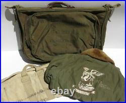 WW2 US Army Air Force B-15 Flight Jacket + B4 Bag Red Raiders 22nd Bomb Group