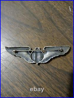 WW2 US Army Air Force Bombardier Pilot Wing Full Size AECO Sterling