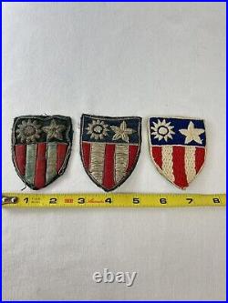 WW2 US Army Air Force Bullion Patch Lot CBI Original USAAF