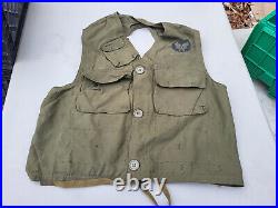 WW2 US Army Air Force C-1 Survival Vest MFG Cappel-MacDonald Missing Pouches