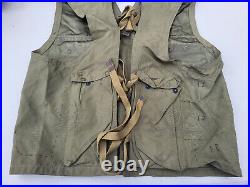 WW2 US Army Air Force C-1 Survival Vest MFG Cappel-MacDonald Missing Pouches