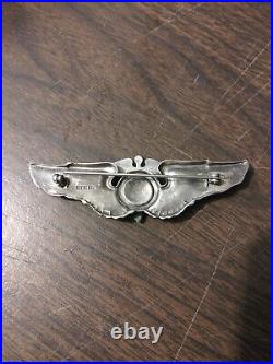 WW2 US Army Air Force Flight Surgeon Wings Two Piece Full Sized Sterling