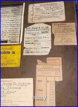 WW2 US Army Air Force Intelligence Officer Paper Ephemera Photo Lot