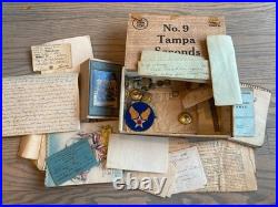WW2 US Army Air Force Lot Grouping Ephemera Medals Ribbons Photographs Named