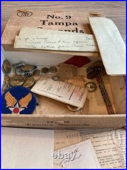 WW2 US Army Air Force Lot Grouping Ephemera Medals Ribbons Photographs Named