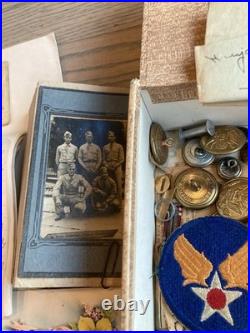 WW2 US Army Air Force Lot Grouping Ephemera Medals Ribbons Photographs Named