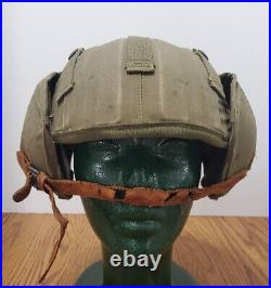 WW2 US Army Air Force M4A2 Green Flak Gunner Helmet MFG Industrial Canvas Prod