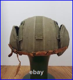 WW2 US Army Air Force M4A2 Green Flak Gunner Helmet MFG Industrial Canvas Prod