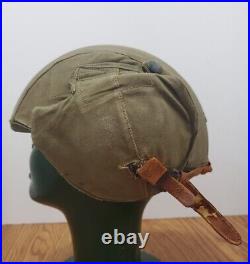 WW2 US Army Air Force M4A2 Green Flak Gunner Helmet MFG Industrial Canvas Prod