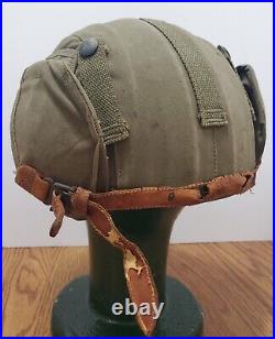 WW2 US Army Air Force M4A2 Green Flak Gunner Helmet MFG Industrial Canvas Prod