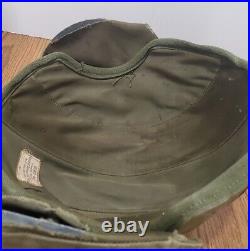 WW2 US Army Air Force M4A2 Green Flak Gunner Helmet MFG Industrial Canvas Prod