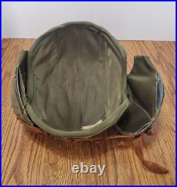 WW2 US Army Air Force M4A2 Green Flak Gunner Helmet MFG Industrial Canvas Prod