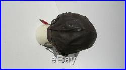 WW2 US Army Air Force Military A-11 Flight Helmet LARGE Wired RED PLUG
