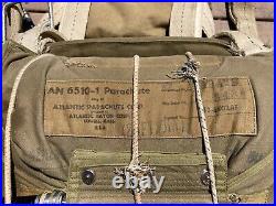 WW2 US Army Air Force Military AN6510-1 Seat Parachute Field Gear Equipment