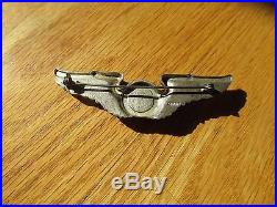 WW2 US Army Air Force Navigator wing pin back Sterling 3 inch USAAF