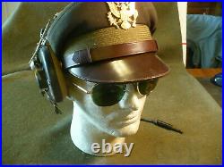 WW2 US Army Air Force Offers Hat, Ear Phones & Sun Glass