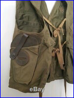 WW2 US Army Air Force PILOT's C-1 Sustenance SURVIVAL VEST & Ammo Map Supply Bag