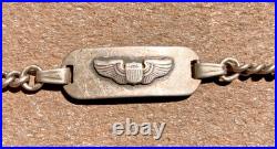 WW2 US Army Air Force Pilot Sweetheart ID Name Identification Bracelet Sterling