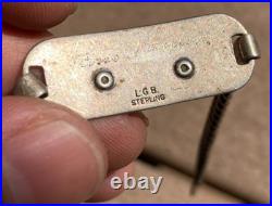 WW2 US Army Air Force Pilot Sweetheart ID Name Identification Bracelet Sterling