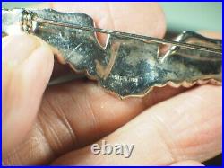 WW2 US Army Air Force Sweetheart Pilot Wing Sterling Silver with Crystal 3 inch