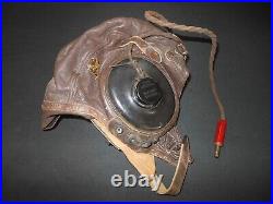 WW2 US Army Air Force TYPE A-11 FLIGHT HELMET & EARHONES SUPERB