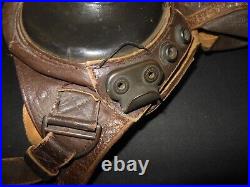 WW2 US Army Air Force TYPE A-11 FLIGHT HELMET & EARHONES SUPERB