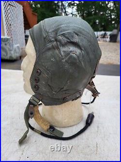 WW2 US Army Air Force Type A-13 Leather Flight Helmet Size X-Large Lite Manuf