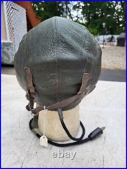 WW2 US Army Air Force Type A-13 Leather Flight Helmet Size X-Large Lite Manuf