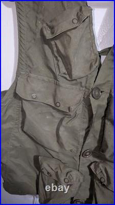 WW2 US Army Air Force Type C-1 Emergency Sustenance Vest Holster Insignia Pocket