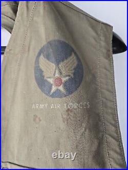 WW2 US Army Air Force Type C-1 Survival Vest Unisize Aircraft SEARS MFG HOLSTER