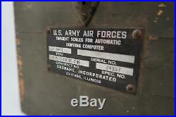 WW2 US Army Air Force corp USAF tangent military aircraft bombing computer scale