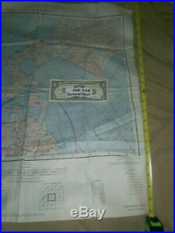 WW2 US. Army Air Force silk evasion map Hakodate, Japan 1943 edition size 23×23